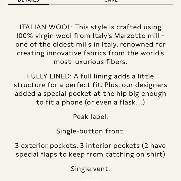 NWT Banana Republic, navy blue and black tuxedo jacket only, 38R Slim Fit - Picture 8 of 16